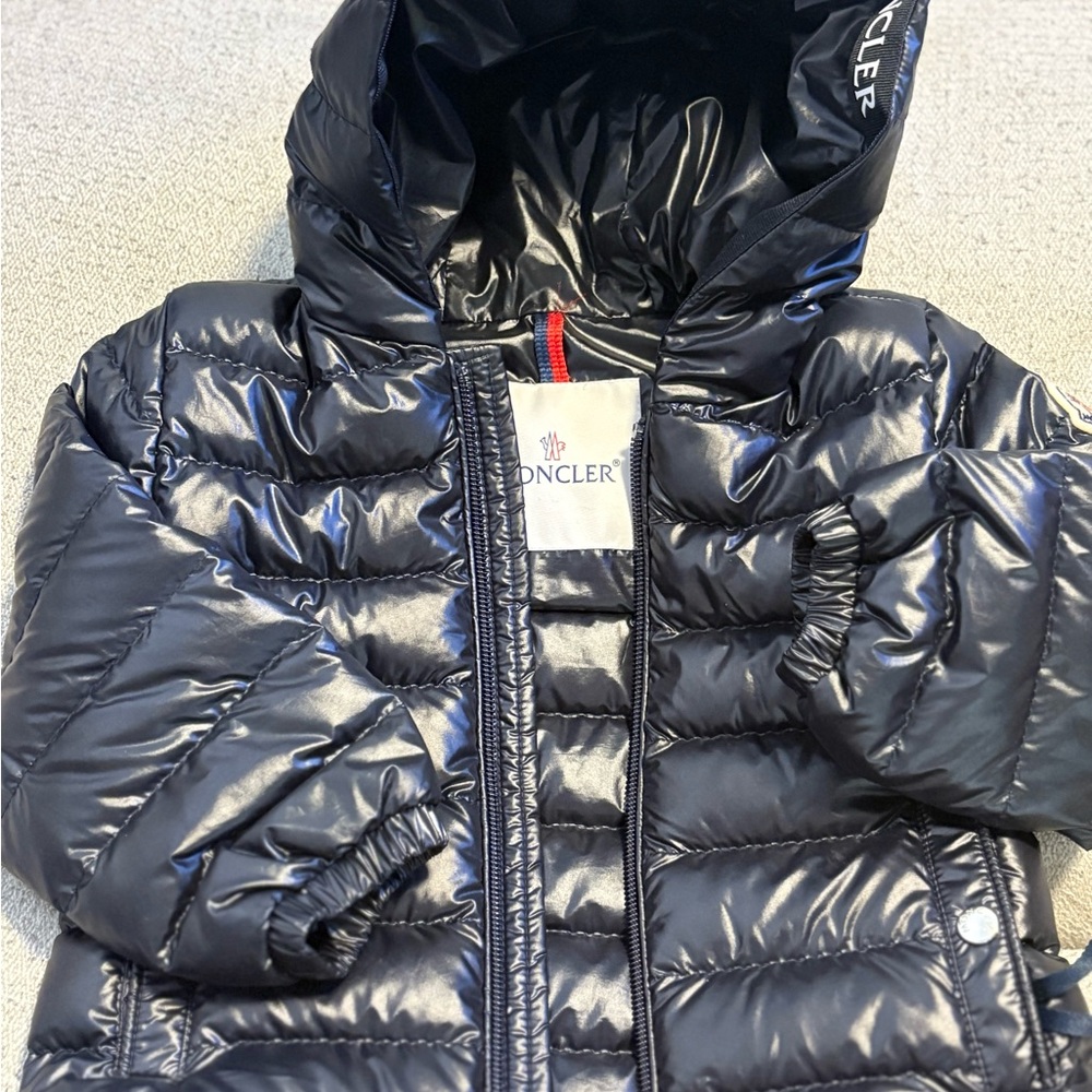 Moncler Shiny Black Kids Puffer Coat